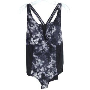 torrid Swimsuit Racerback Marble pattern Cut out Beach Curvy Party Pool Ocean 3X